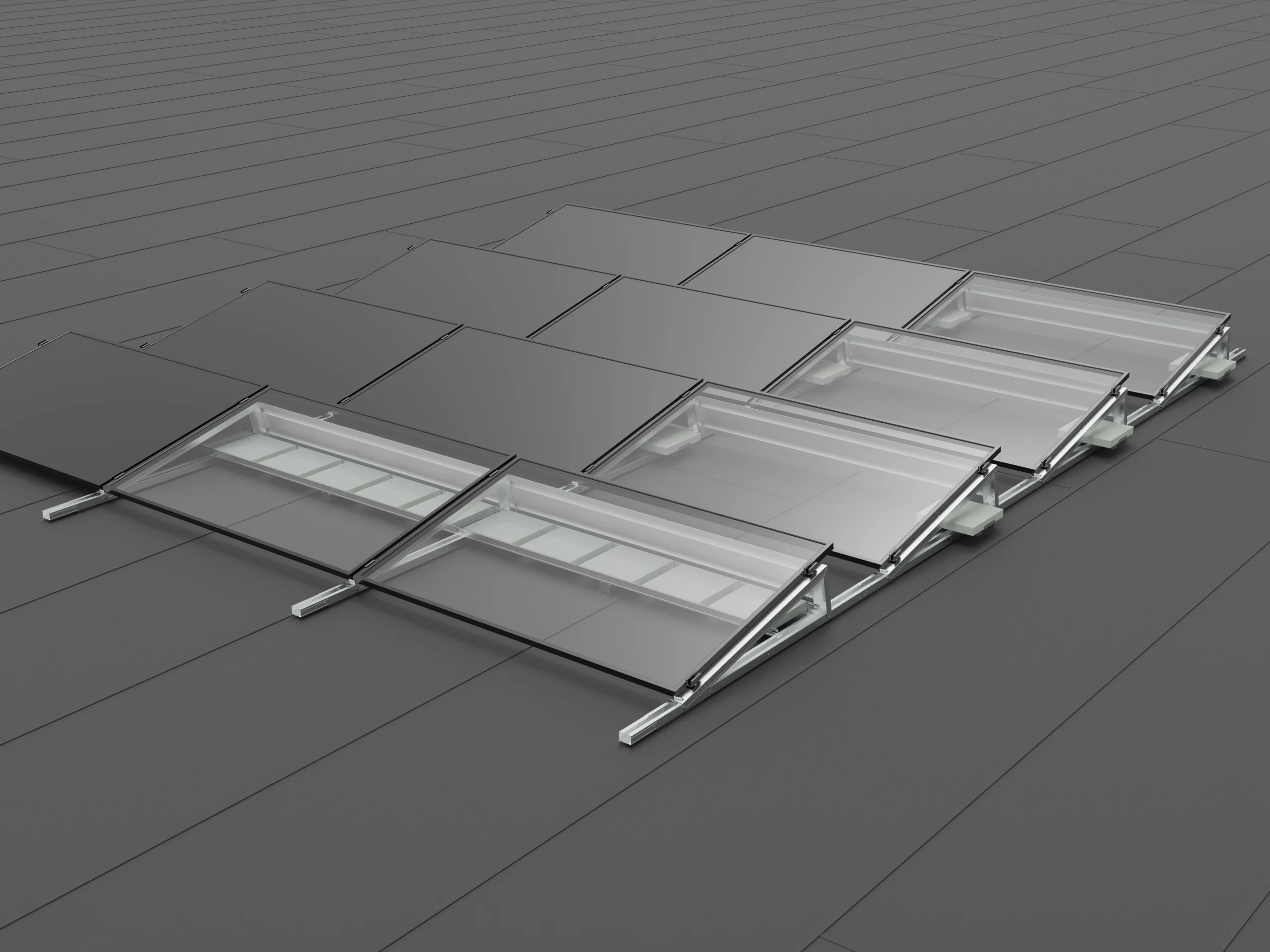 South oriented horizontal